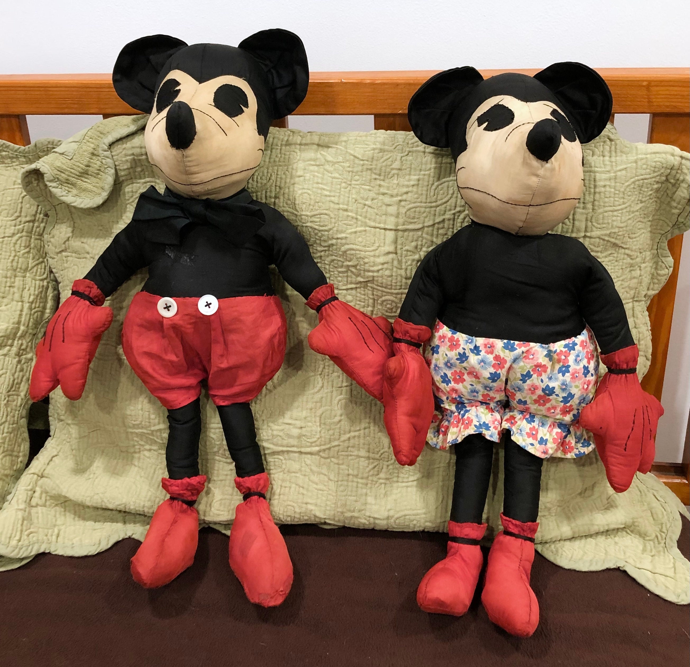 1920 s Minnie and Mickie Mouse Made From Pattern Etsy