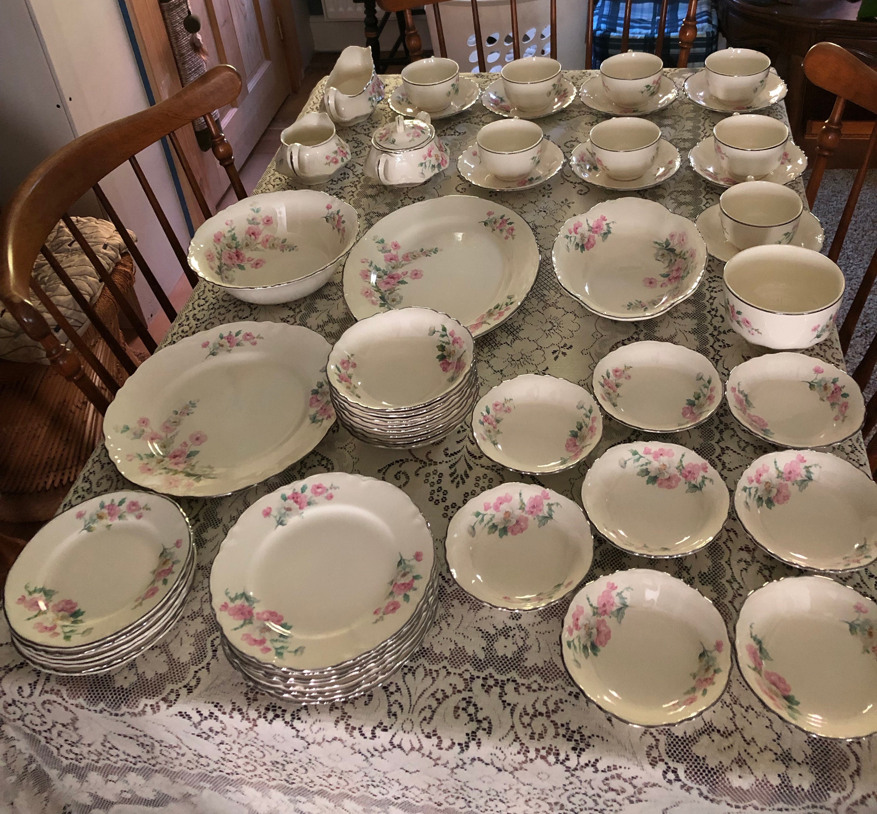 Homer Laughlin M48N8 China Dinner Set Etsy New Zealand