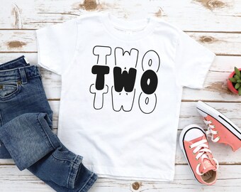 Two Birthday Shirt, Second Birthday Shirt Boy, Second Birthday Outfit Girl, Birthday Gift for 2 Year Old, I'm Two Shirt, Gift For Toddler