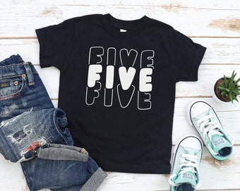Five Birthday Shirt Boy, Fifth Birthday Shirt, Five Shirt, Five Year Old Gift, Birthday Gift for Five Year Old, I'm Five Birthday T-Shirt