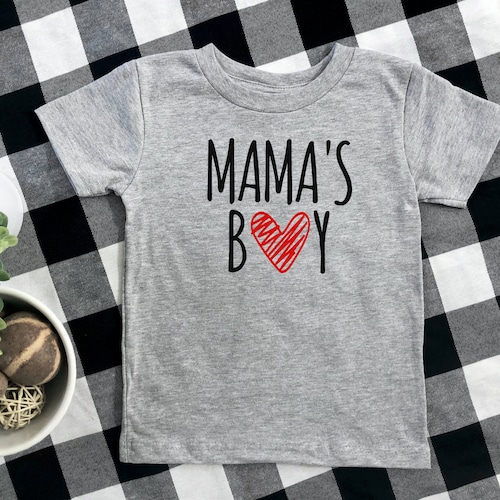 Mama's Boy Shirt Graphic Mama's Boy Tees Toddler Boy Etsy