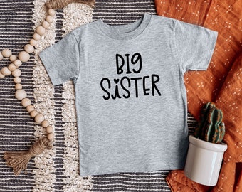 Big Sister Shirt Toddler, New Sister Shirt, Sibling Baby Announcement Shirt, Sibling Tshirt, Going To Be A Big Sister, Gift For Toddler Girl