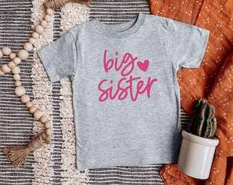 Big Sister Shirt Toddler, New Sister Shirt, Sibling Baby Announcement Shirt, Sibling Tshirt, Going To Be A Big Sister, Gift For Toddler Girl