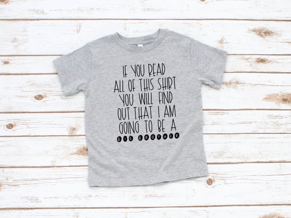 Big Brother Shirt | Cute Baby Announcement Tee | Big Bro | Sibling Announcement | Funny Pregnancy Announcement T-Shirt | Toddler Boy Tee