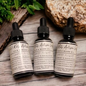 Sprite Flight! (Peppermint, Rosemary & Eucalyptus) Beard Oil and Hair Oil - Hydrating Treatment for All Hair Types, Eco Friendly