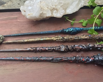 Custom Witch Wand: Personalized Magic Wand, Made-to-Order Witchy Tool, Handmade Ritual Altar Tools, Wizard Wand, Crystal Wand, Fairy Wand