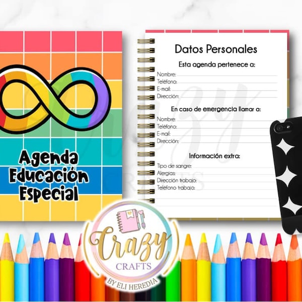 MO Agenda USAER or UDEEI Special Education medium trade / colorful agenda / agenda in Spanish - Download in PDF / 2024