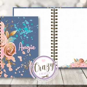 LIBRETA media carta Blush / Libreta a Rayas, Cuadros y Puntos / Pdf Listo para imprimir