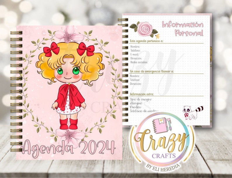 MO Agenda Candy Candy 2024 Halfofficial / Colorful Agenda / Etsy