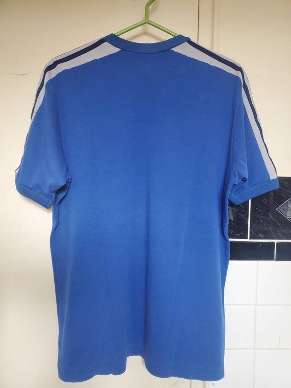 Vintage Adidas shirt blue 70s striped - image 5