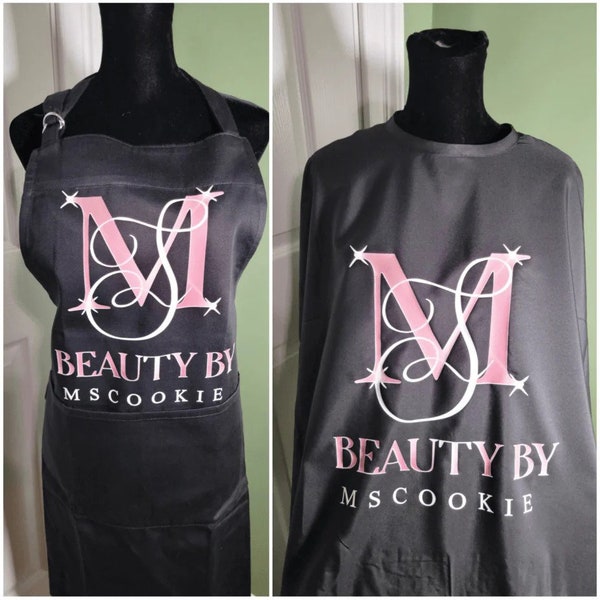 Custom Makeup Artist | Hairstylist | Barber Cape & Apron Combo Deal