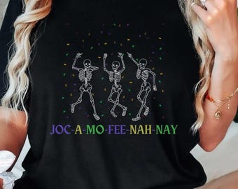 Mardi Gras Skeleton Dance Pathologists' Assistants Shirt Tee, Unisex Jersey Short Sleeve Top, Holiday Gift