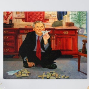 Epstein Painting George Bush Painting Bush Paper Airplane - Etsy Australia