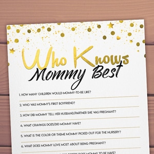 Chi sa mamma migliore stampabile, che conosce la mamma, chi conosce meglio la mamma, chi conosce il gioco della mamma, conosci la mamma, conosce mamma-to-be pdf