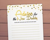 Advice for the New Daddy Baby Shower Printable, advice cards, advice for parents, baby shower advice, baby advice cards, advice for daddy