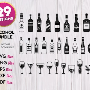 Alcohol SVG, Alcohol Silhouette, Alcohol Vector, Alcohol Clipart, Alcohol Png, Alcohol cricut, Alcohol print, Alcohol eps, Alcohol icons svg