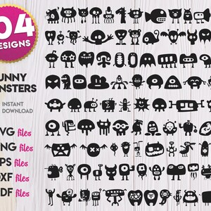 Funny Monsters SVG Bundle, Funny Monsters Silhouette svg, Funny Monsters Cricut, Vinyl, Aufkleber, Schablone, Bügelbild, Vektor, png, eps, Designs