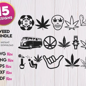 Marijuana SVG Bundle, Marijuana Silhouette SVG, Weed Svg Bundle,Marijuana Svg Bundle,Funny Weed Svg,Smoke Weed Svg,High Svg,Rolling Tray Svg