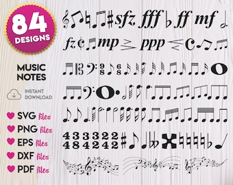 Music note SVG Bundle, Music note Silhouette SVG