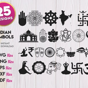 Simboli indiani SVG, Simboli indiani Silhouette svg