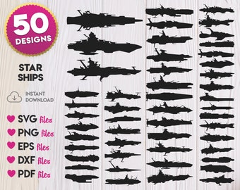 Spaceship Silhouette SVG, Spaceship SVG Bundle, Star War Ship SVG Silhouette, Spaceship Cricut, Spaceship Vector, Spaceship eps