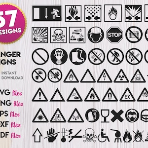 Danger Signs SVG Bundle, Danger Signs silhouette svg, Danger Signs cricut, Danger Signs vector, Danger Signs cliprt, Danger Signs cutting