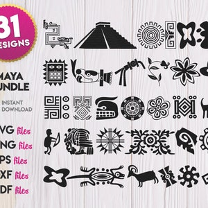 Maya Designs SVG Bundle, Maya silhouette svg, Maya Symbols svg, Maya Vector, Maya png, Maya clipart, Maya cricut