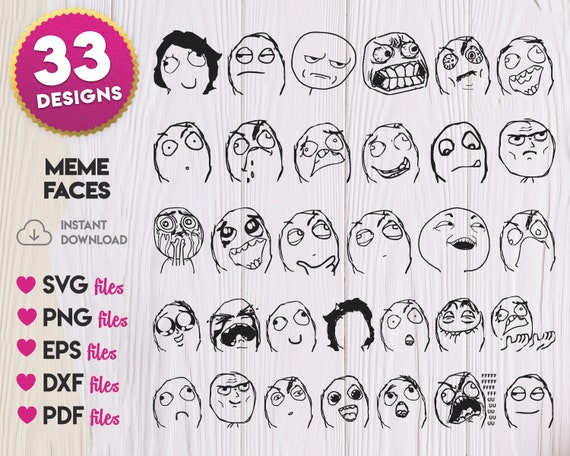 Meme Faces Emoji Vector Vector Art & Graphics