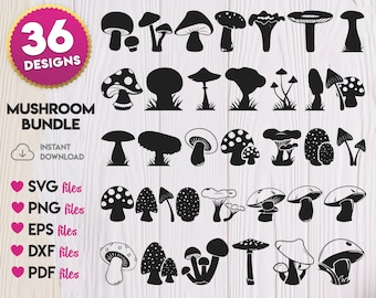 Mushrooms SVG Bundle, Mushrooms Silhouette SVG, Mushrooms vector, Mushrooms images, Mushrooms cricut, Mushrooms cutting