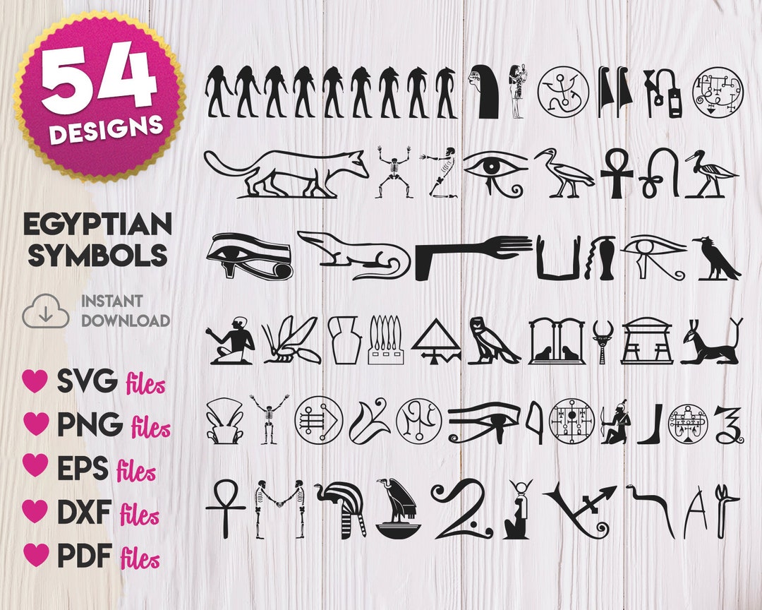 Egyptian Symbols SVG Bundle, Ankh SVG Files for Cricut, Ankh ...