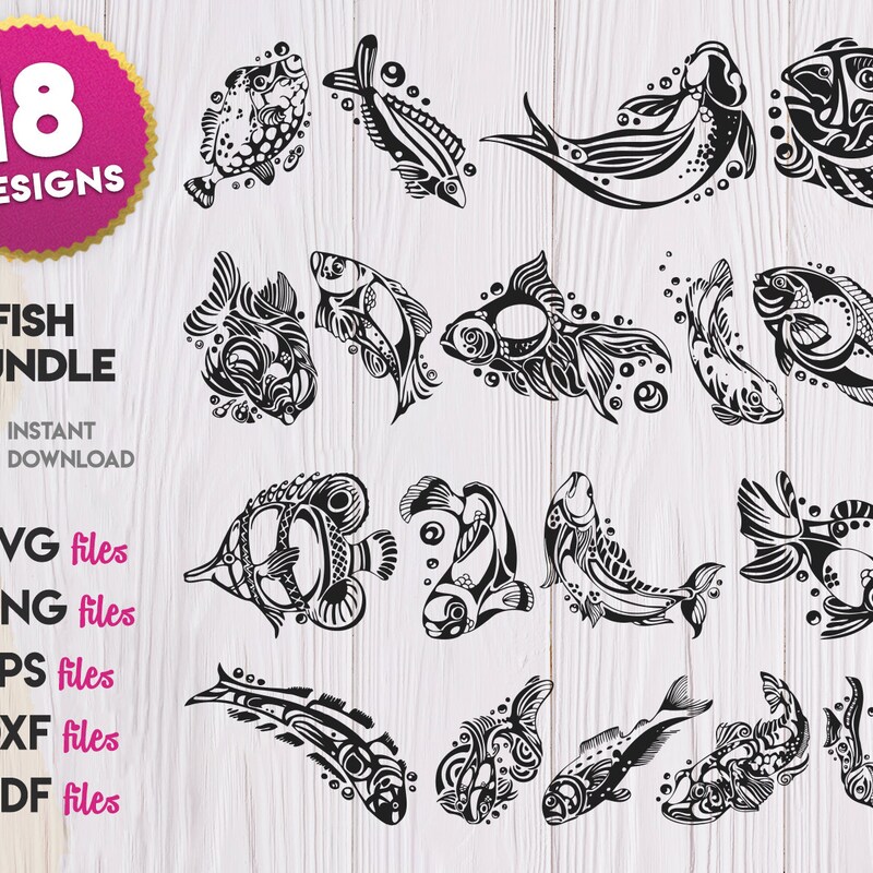 Fish Svg - Etsy