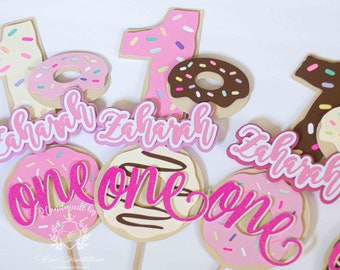 Donut centerpiece stick, handmade donut, donut theme centerpiece, just the sticks