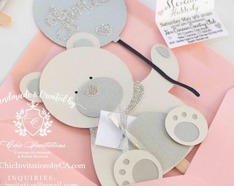 3d baby shower invitations