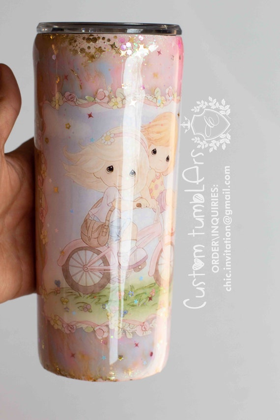 Custom Stainless Steel Tumbler These beautiful tumblers are handmade with  glitter and lots of love! Each tum…