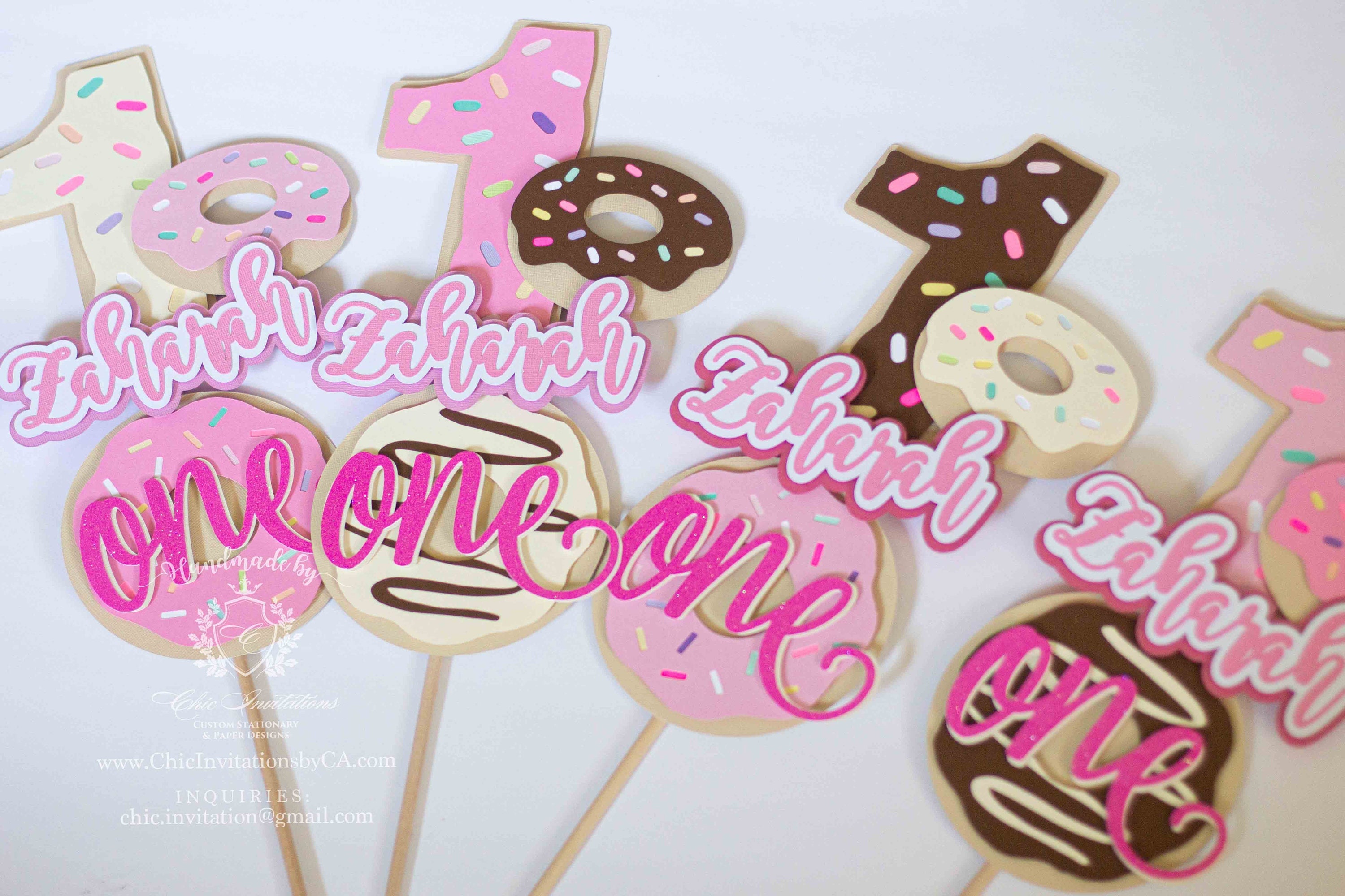 Donut centerpiece stick handmade donut donut theme centerpiece just the sticks