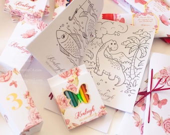 custom coloring book, handmade coloring book, personalized for any theme, colors box,