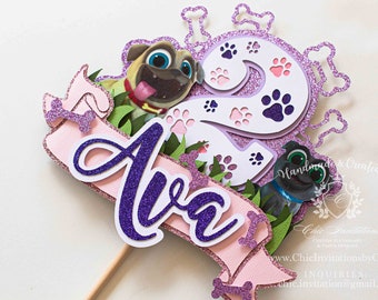 Puppy Dog Pals cake topper, handmade cake topper, custom cake topper, any age