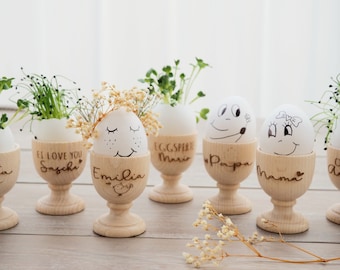 Easter egg cups with names