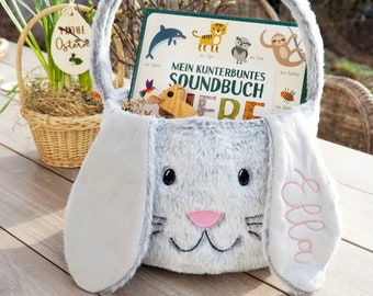 Large XL bunny Easter basket with name