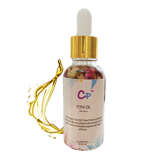 1 Yoni Oil (1 oz) | Clean Point Vagina Herbal Oil Blend, PH Balancing , Vegan Oil |Feminine Oil| Vagina Oil| Body oil| Love Potion