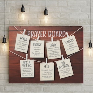 Prayer Board Inspirational Wall Art| Christian Wall Art| Scripture Wall Decor| Prayer Canvas| Christian Wall Decorations| Office Wall Art