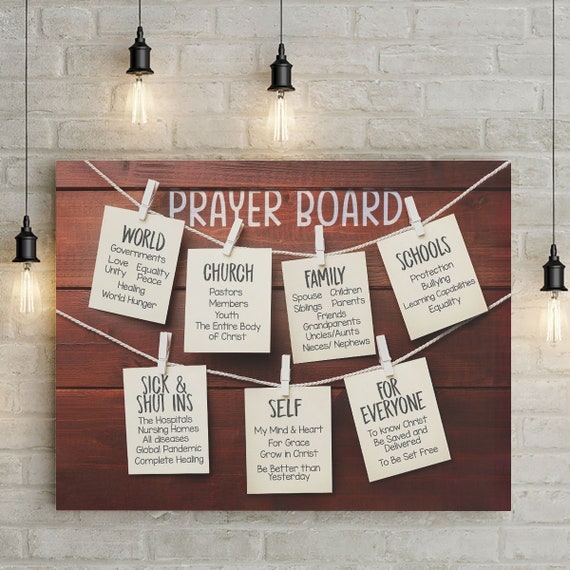 Prayer Board Inspirational Wall Art Christian Wall Art Etsy