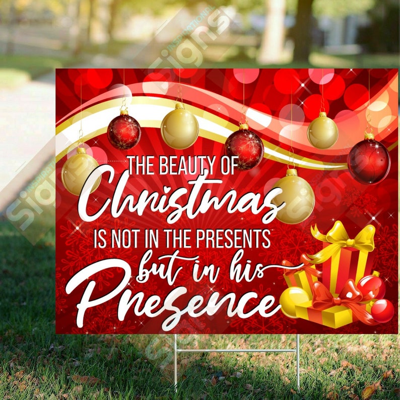 Christian Outdoor Decor the Beauty of Christmas is Not in the Etsy