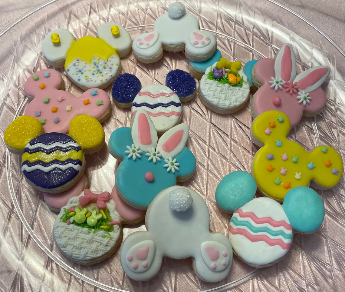 Mickey Mouse Easter Cookies 1 Dozen Assorted Etsy