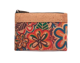 Cork purse, eco-friendly purse, friendly purse, card holder purse, zipper purse