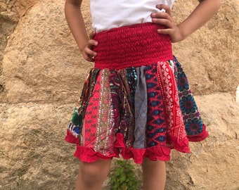 Preciosa falda de colores para niña, falda rosa, minifalda para niña, falda, falda elástica, talla única