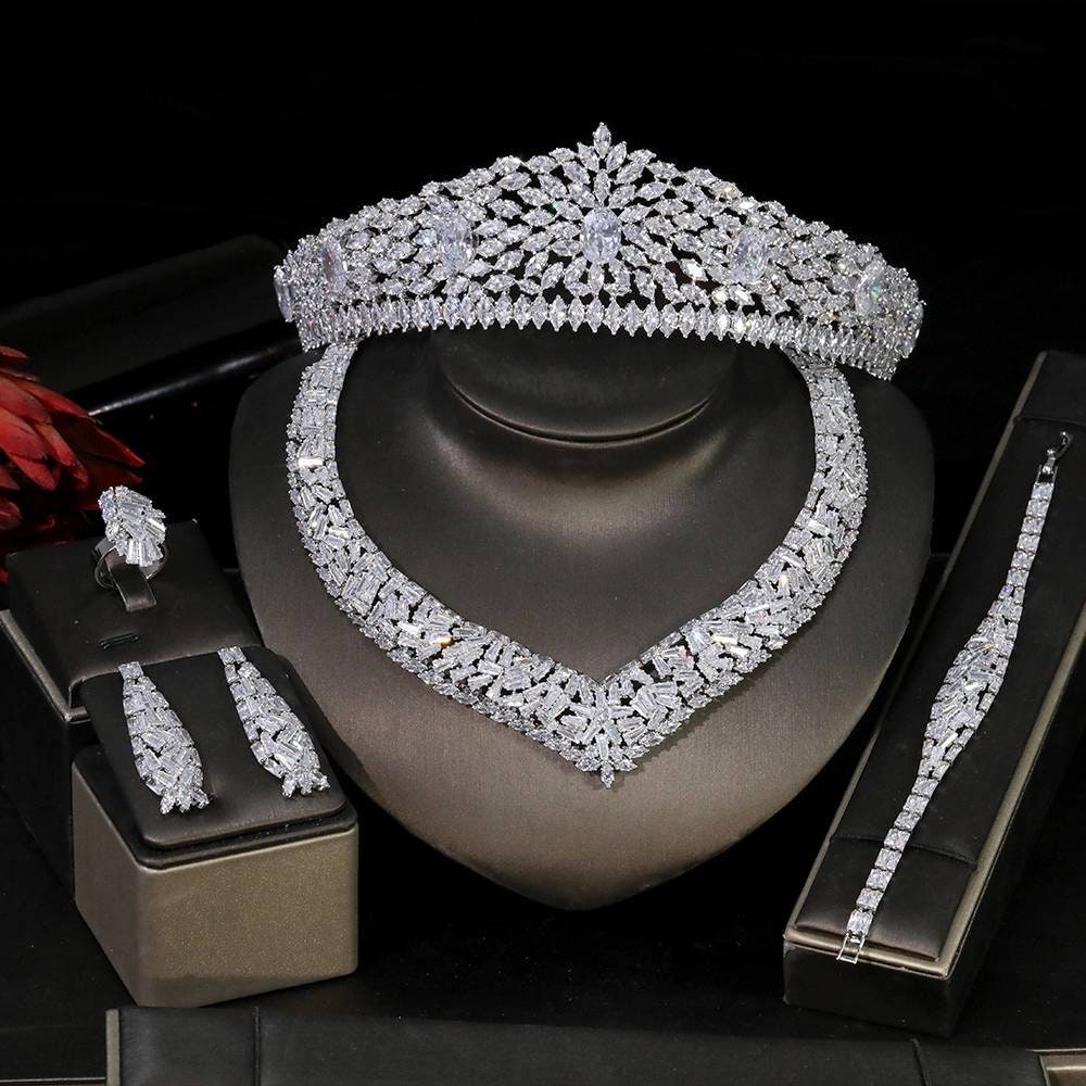 Bridal Tiara setNecklace Earrings/ Ring Bracelet set/ Wedding | Etsy