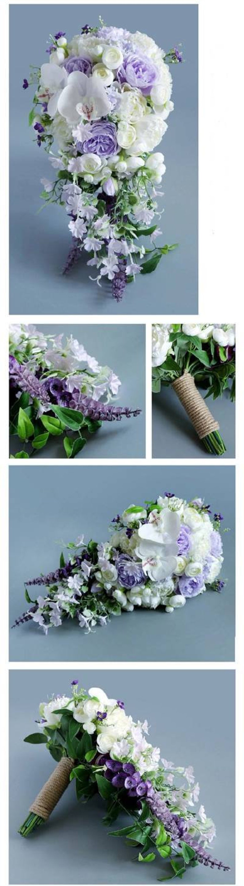 white lilac wedding bouquet
