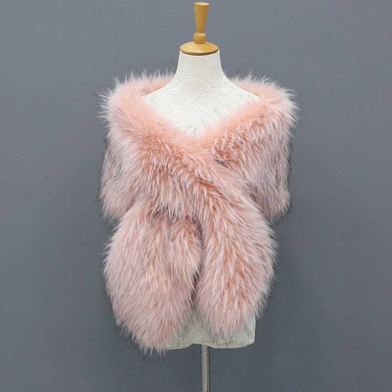 Faux Fur Olive Green Bridal Wrap/ Bridesmaids Fur Shawl/ Etsy