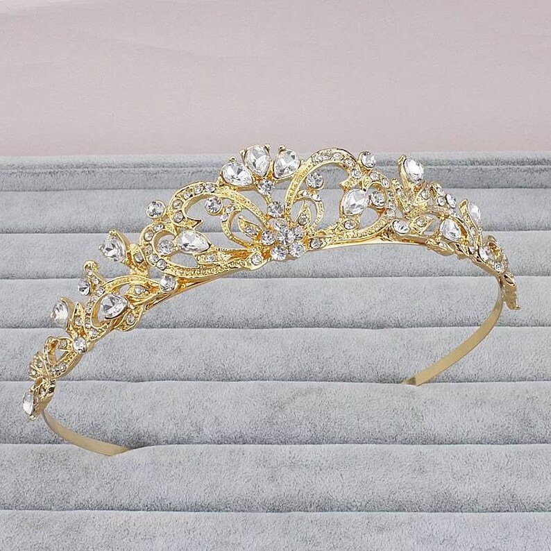 Gold Bridal Tiara with CrystalsWedding Hair Etsy
